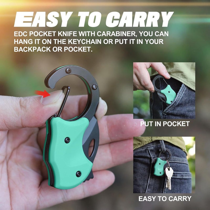 ZAVIT Small Pocket Knife for Men, EDC Folding Knife Gadgets, Gifts for Men Dad Husband, Gifts ldea for Camping Fishing Hiking, Christmas Birthday Gift, Everyday Carry Knife - Image 4